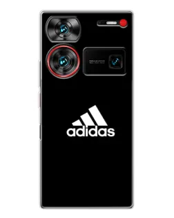 Чехол для ZTE Nubia Z60 Ultra с картинкой «Черная классика Adidas»