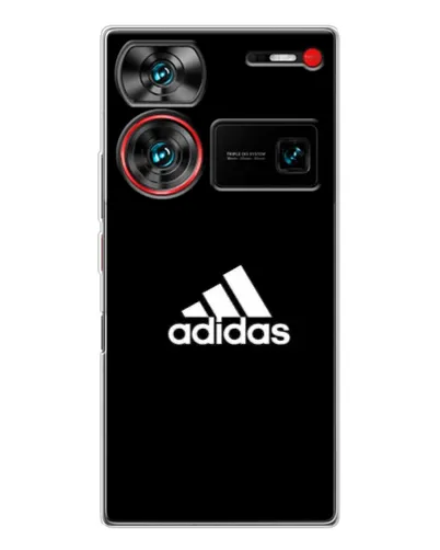 Чехол для ZTE Nubia Z60 Ultra с картинкой «Черная классика Adidas»
