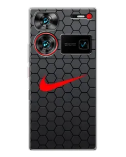 Чехол для ZTE Nubia Z60 Ultra с картинкой «Nike — карбоновая сетка»