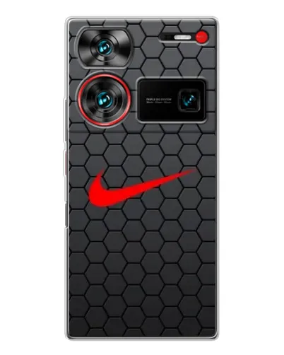 Чехол для ZTE Nubia Z60 Ultra с картинкой «Nike — карбоновая сетка»
