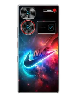 Чехол для ZTE Nubia Z60 Ultra с картинкой «Огненный логотип Nike»