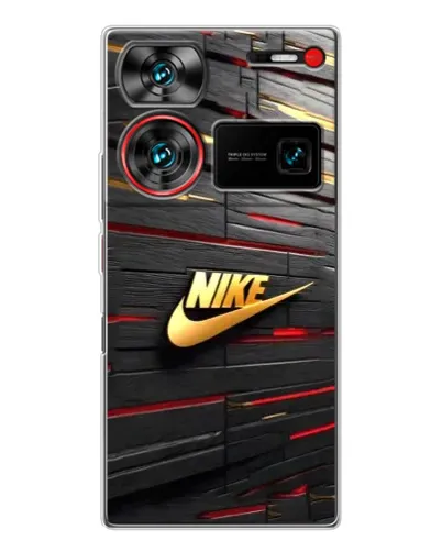 Чехол для ZTE Nubia Z60 Ultra с картинкой «Золотой Nike на металле»