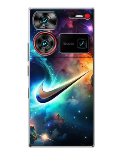 Чехол для ZTE Nubia Z60 Ultra с картинкой «Космический Nike Swoosh»