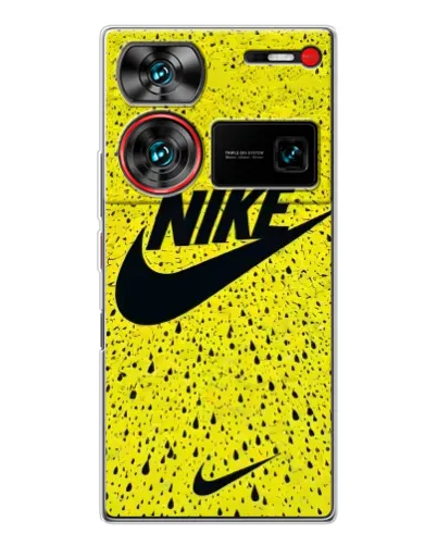 Чехол для ZTE Nubia Z60 Ultra с картинкой «Желтый текстурный Nike»