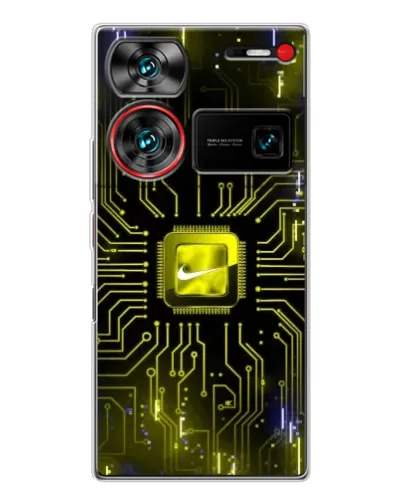 Чехол для ZTE Nubia Z60 Ultra с картинкой «Nike — золотая искра»