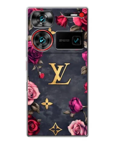 Чехол для ZTE Nubia Z60 Ultra с картинкой «Цветочный Louis Vuitton»