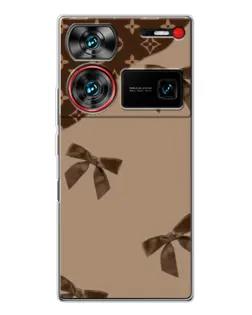 Чехол для ZTE Nubia Z60 Ultra с картинкой «LV — кофейный атлас»