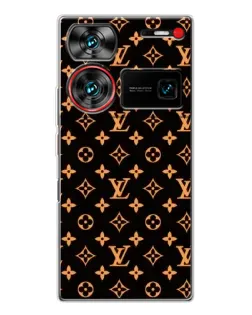 Чехол для ZTE Nubia Z60 Ultra с картинкой «Золотая монограмма LV»