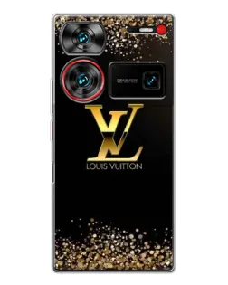 Чехол для ZTE Nubia Z60 Ultra с картинкой «LV — золотые искры»