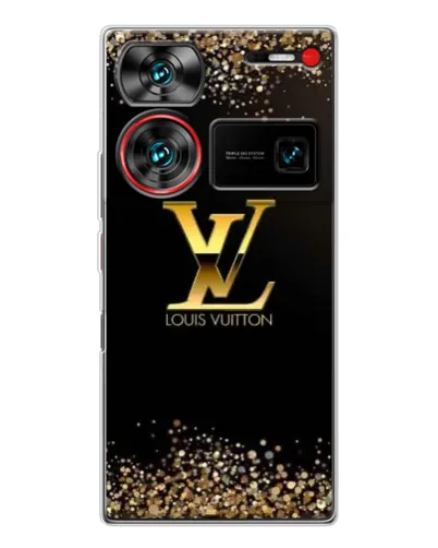Чехол для ZTE Nubia Z60 Ultra с картинкой «LV — золотые искры»
