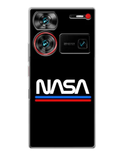 Чехол для ZTE Nubia Z60 Ultra с картинкой «NASA — классика Red Blue»