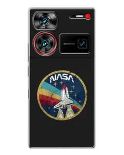 Чехол для ZTE Nubia Z60 Ultra с картинкой «NASA — эмблема миссии»