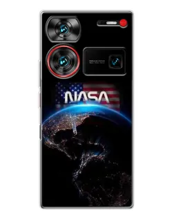 Чехол для ZTE Nubia Z60 Ultra с картинкой «Земля из космоса NASA»