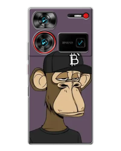 Чехол для ZTE Nubia Z60 Ultra с картинкой «Bored Ape в кепке» Чехол для ZTE Nubia Z60 Ultra с картинкой «Bored Ape в кепке»