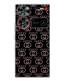 Чехол для ZTE Nubia Z60 Ultra с картинкой «Классическая монограмма Gucci»