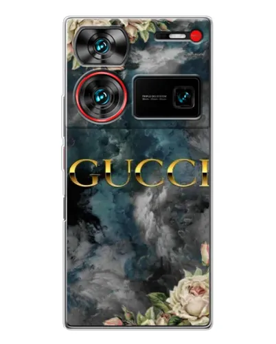 Чехол для ZTE Nubia Z60 Ultra с картинкой «Абстрактные цветы Gucci»