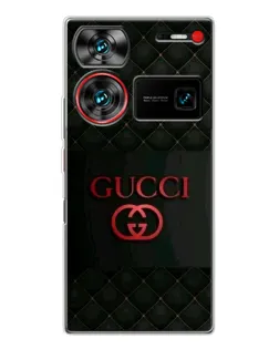 Чехол для ZTE Nubia Z60 Ultra с картинкой «Gucci — стеганый черный»