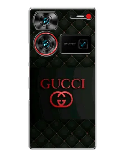 Чехол для ZTE Nubia Z60 Ultra с картинкой «Gucci — стеганый черный»
