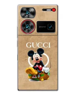 Чехол для ZTE Nubia Z60 Ultra с картинкой «Микки Маус Gucci — крафт»