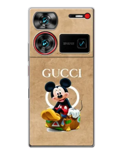 Чехол для ZTE Nubia Z60 Ultra с картинкой «Микки Маус Gucci — крафт»