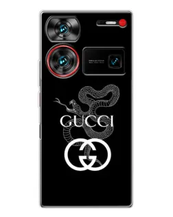 Чехол для ZTE Nubia Z60 Ultra с картинкой «Gucci — серебряная змея»