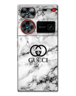 Чехол для ZTE Nubia Z60 Ultra с картинкой «Gucci — мраморный шик»