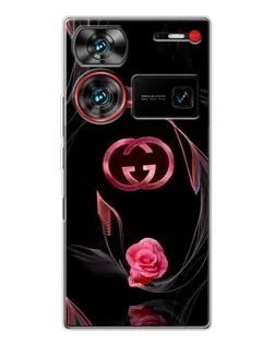 Чехол для ZTE Nubia Z60 Ultra с картинкой «Gucci — неоновая роза»