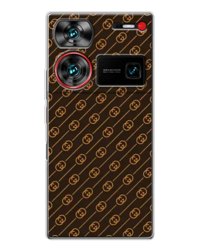 Чехол для ZTE Nubia Z60 Ultra с картинкой «Gucci — золотые диагонали»