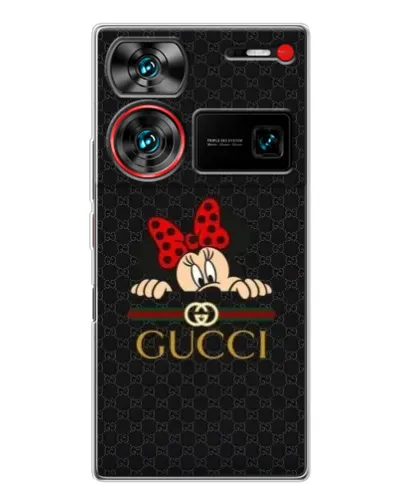 Чехол для ZTE Nubia Z60 Ultra с картинкой «Минни Маус Gucci — черный»