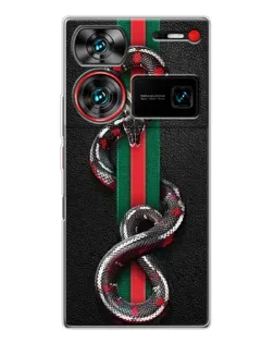 Чохол для ZTE Nubia Z60 Ultra з картинкою «Gucci — змія на смузі»