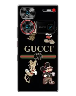 Чохол для ZTE Nubia Z60 Ultra з картинкою «Gucci — герої Disney та монограма»