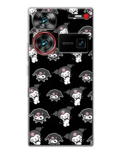 Чохол для ZTE Nubia Z60 Ultra з картинкою «Чорний паттерн Kuromi»