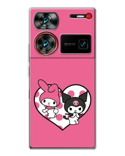 Чехол для ZTE Nubia Z60 Ultra с картинкой «Kuromi и My Melody» Чехол для ZTE Nubia Z60 Ultra с картинкой «Kuromi и My Melody»