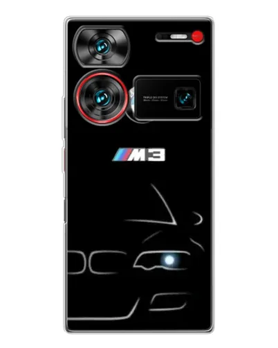 Чехол для ZTE Nubia Z60 Ultra с картинкой «Минималистичный принт BMW M3» Чехол для ZTE Nubia Z60 Ultra с картинкой «Минималистичный принт BMW M3»