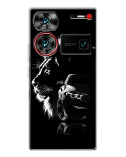 Чехол для ZTE Nubia Z60 Ultra с картинкой «BMW и лев»