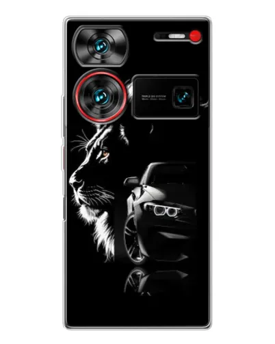 Чехол для ZTE Nubia Z60 Ultra с картинкой «BMW и лев» Чехол для ZTE Nubia Z60 Ultra с картинкой «BMW и лев»