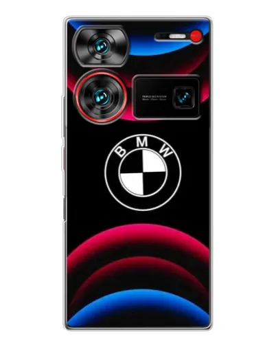 Чехол для ZTE Nubia Z60 Ultra с картинкой «Логотип BMW и неоновые дуги» Чехол для ZTE Nubia Z60 Ultra с картинкой «Логотип BMW и неоновые дуги»