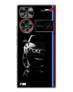 Чехол для ZTE Nubia Z60 Ultra с картинкой «Силуэт BMW в темноте»
