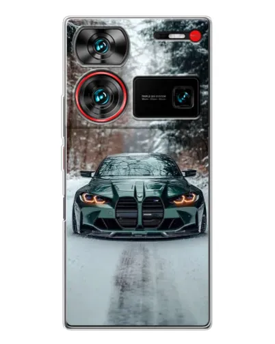 Чехол для ZTE Nubia Z60 Ultra с картинкой «BMW в зимнем лесу» Чехол для ZTE Nubia Z60 Ultra с картинкой «BMW в зимнем лесу»