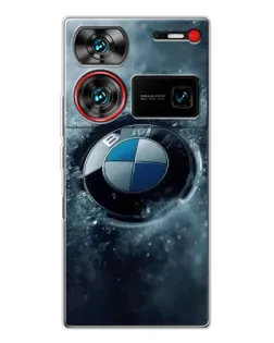 Чехол для ZTE Nubia Z60 Ultra с картинкой «Логотип BMW — лед»