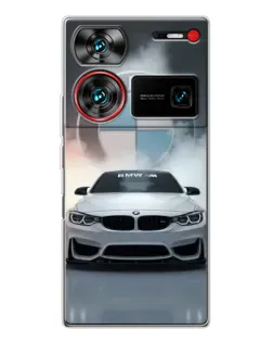 Чехол для ZTE Nubia Z60 Ultra с картинкой «BMW в белом дыму»