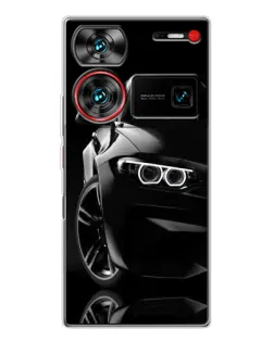 Чехол для ZTE Nubia Z60 Ultra с картинкой «Черная BMW — профиль»