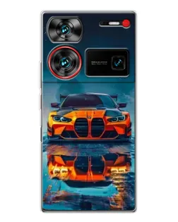 Чехол для ZTE Nubia Z60 Ultra с картинкой «BMW — золотая эмблема»