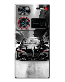 Чехол для ZTE Nubia Z60 Ultra с картинкой «BMW — акварельный дрифт»