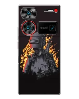Чохол для ZTE Nubia Z60 Ultra з картинкою «PUBG — вогняний силует»