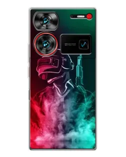 Чохол для ZTE Nubia Z60 Ultra з картинкою «PUBG — вогняний воїн»