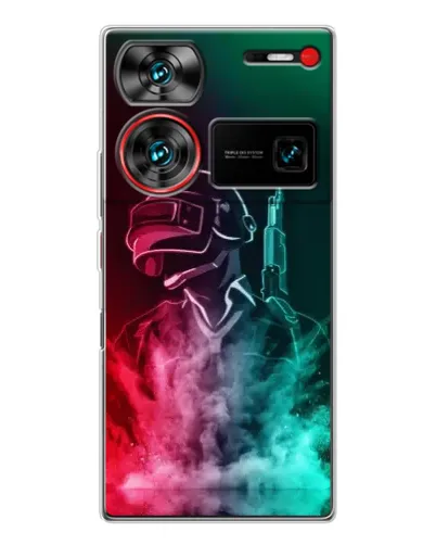 Чохол для ZTE Nubia Z60 Ultra з картинкою «PUBG — вогняний воїн»