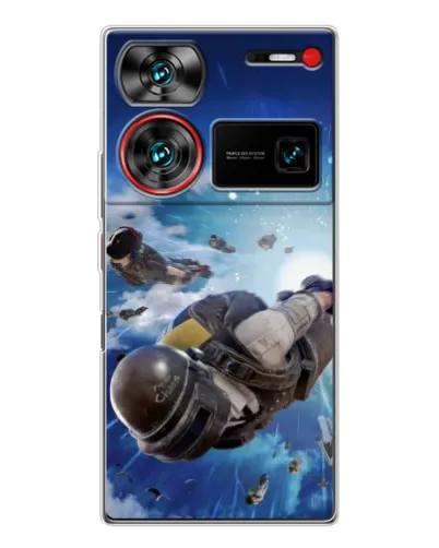 Чохол для ZTE Nubia Z60 Ultra з картинкою «Десант PUBG — стрибок»