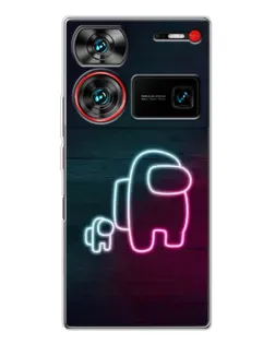 Чехол для ZTE Nubia Z60 Ultra с картинкой «Among Us неон-арт»