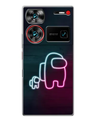 Чехол для ZTE Nubia Z60 Ultra с картинкой «Among Us неон-арт»